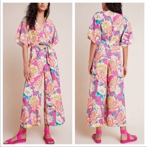 FARM Rio Anthropologie Floral Jumpsuit
